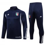 Sweatshirt Tracksuit Italy 2023-2024 Kid Blue
