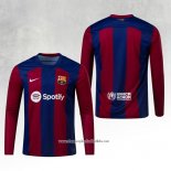 Barcelona Home Shirt 2023-2024 Long Sleeve