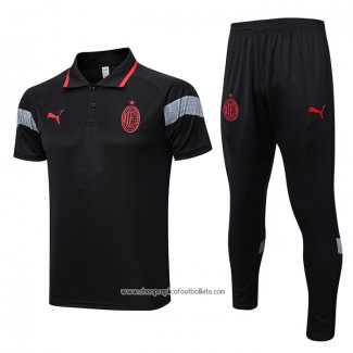 Conjunto Polo AC Milan 2023-2024 Black