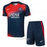 Tracksuit Paris Saint-Germain 2023-2024 Short Sleeve Red and Blue - Shorts