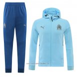 Hooded Tracksuit Olympique Marseille 2022-2023 Blue