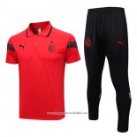 Conjunto Polo AC Milan 2023-2024 Red