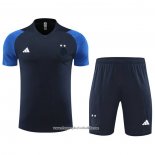 Tracksuit Algeria 2023-2024 Short Sleeve Blue - Shorts