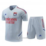 Tracksuit Lyon 2022-2023 Short Sleeve Grey - Shorts