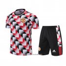 Tracksuit Manchester United 2022-2023 Short Sleeve Black and Red - Shorts