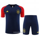Tracksuit Spain 2023-2024 Short Sleeve Blue - Shorts