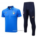 Conjunto Polo Italy 2023-2024 Blue