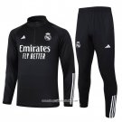 Sweatshirt Tracksuit Real Madrid 2023-2024 Black and White